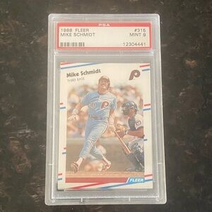 1988 Fleer Mike Schmidt Baseball Card